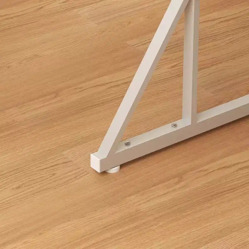 Table à manger extensible 63-47 pour 4-6 personnes, Table de salle à manger extensible de style campagnard avec piètement en tréteaux, Table de cuisine