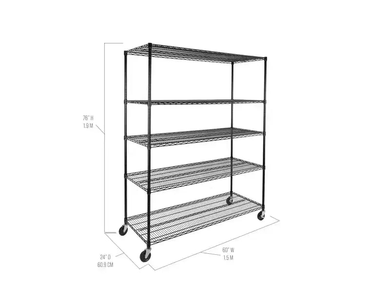 Étagère métallique à 5 niveaux UltraDurable 60 x 24