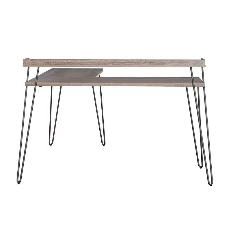 Bureau d'angle avec rehausse
