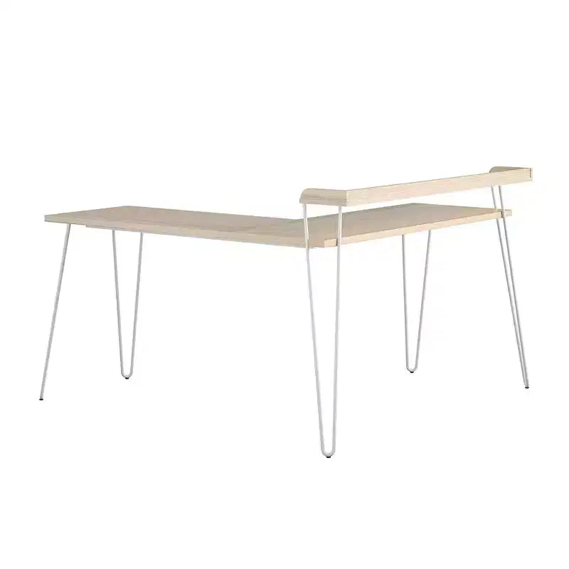 Bureau d'angle avec rehausse