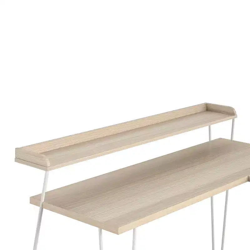 Bureau d'angle avec rehausse