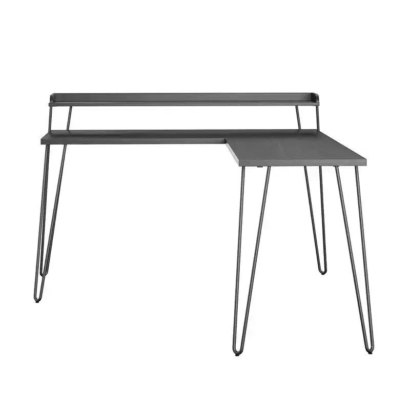 Bureau d'angle avec rehausse
