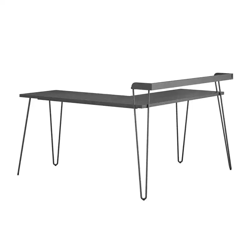 Bureau d'angle avec rehausse