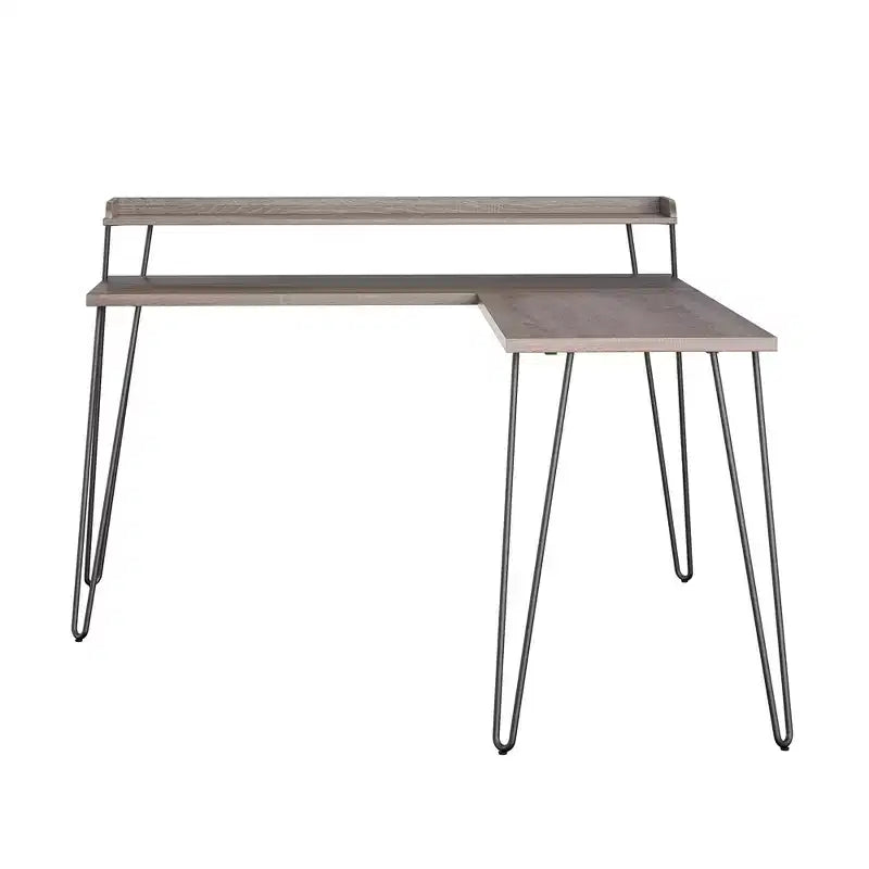 Bureau d'angle avec rehausse