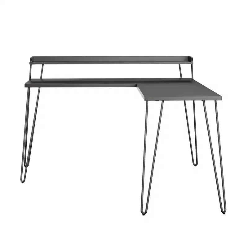 Bureau d'angle avec rehausse