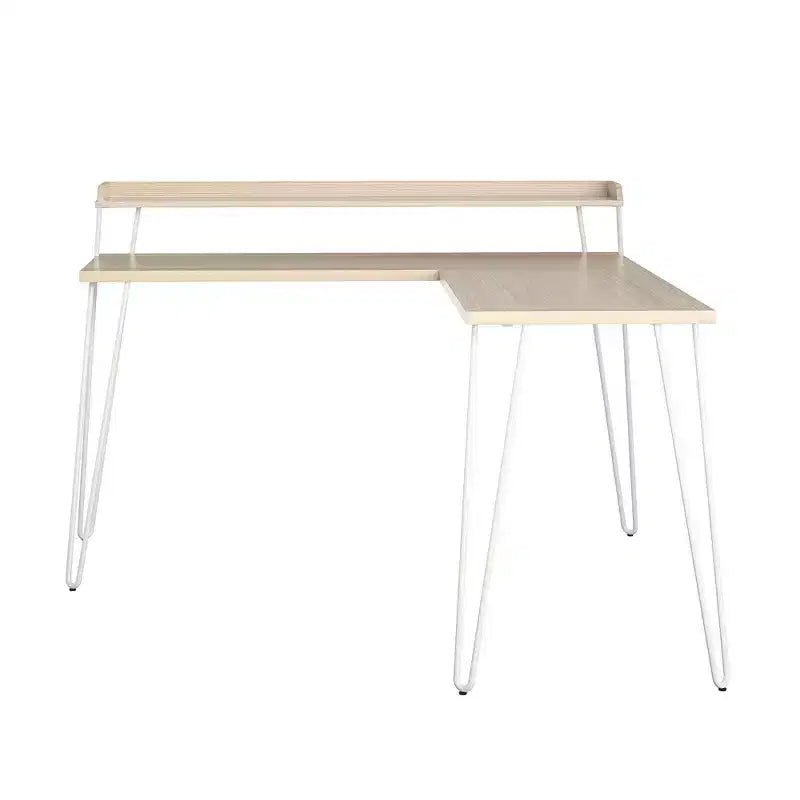 Bureau d'angle avec rehausse