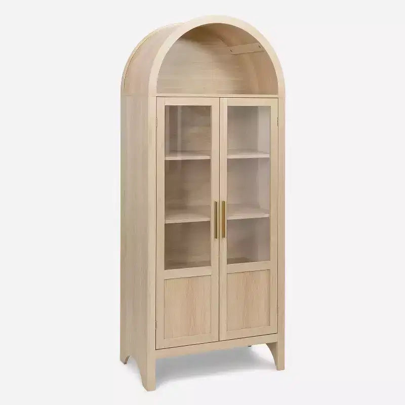 Vitrine arquée en bois