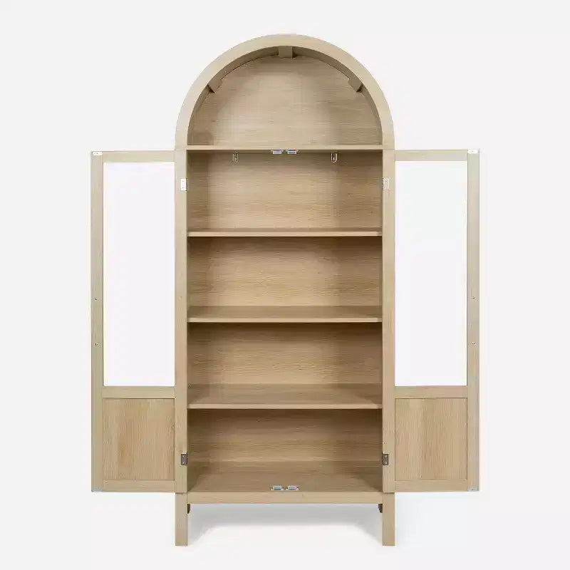 Vitrine arquée en bois
