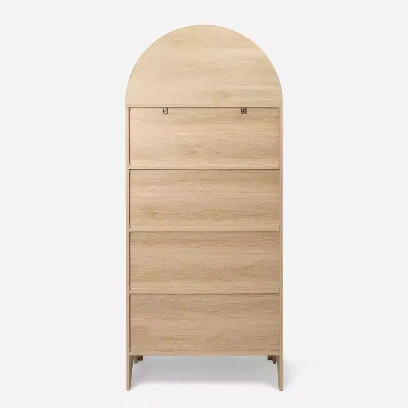 Vitrine arquée en bois