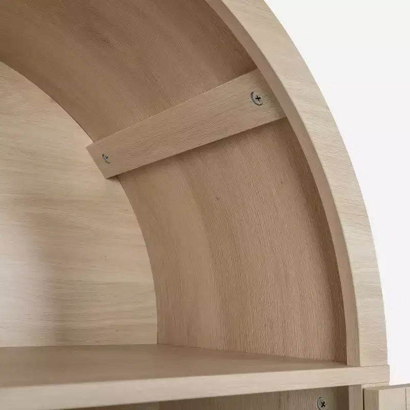 Vitrine arquée en bois