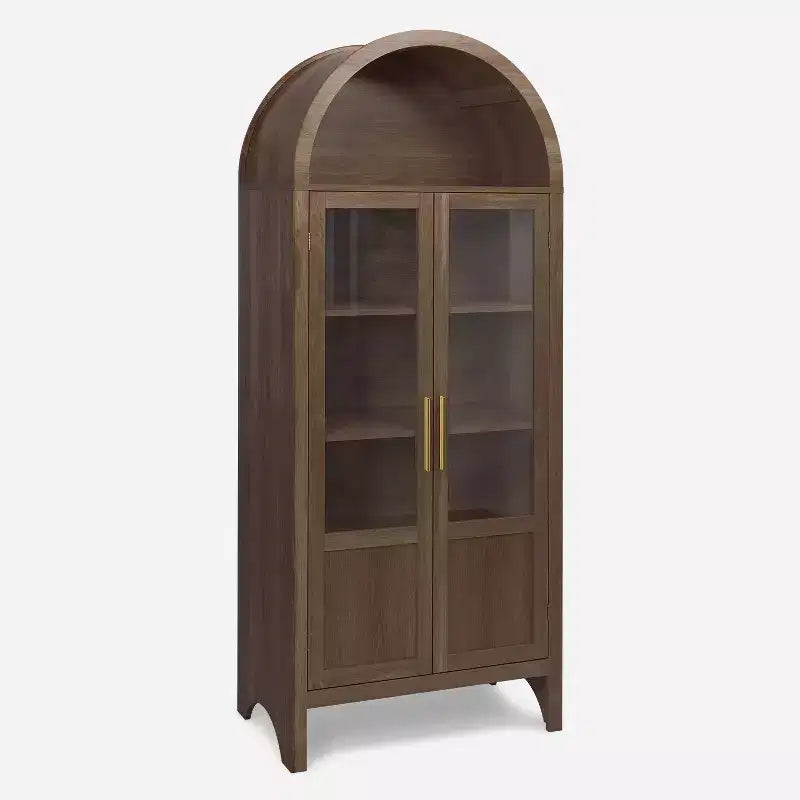 Vitrine arquée en bois