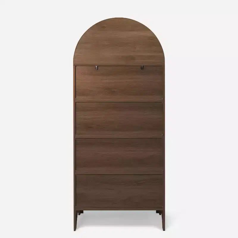Vitrine arquée en bois