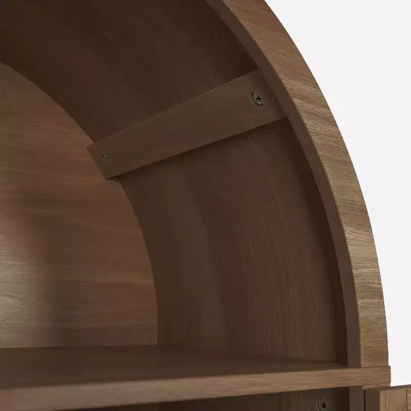 Vitrine arquée en bois