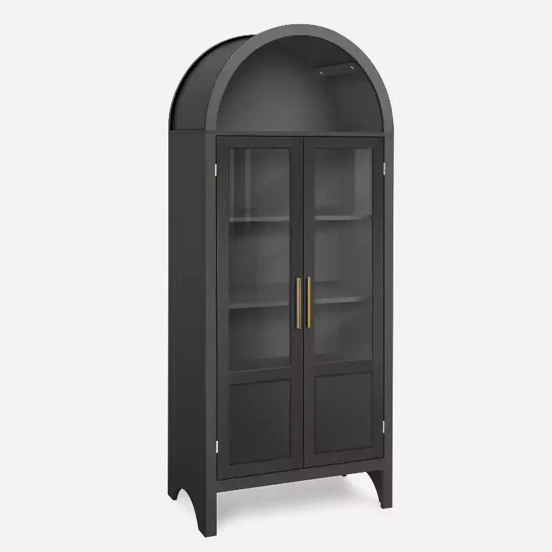 Vitrine arquée en bois