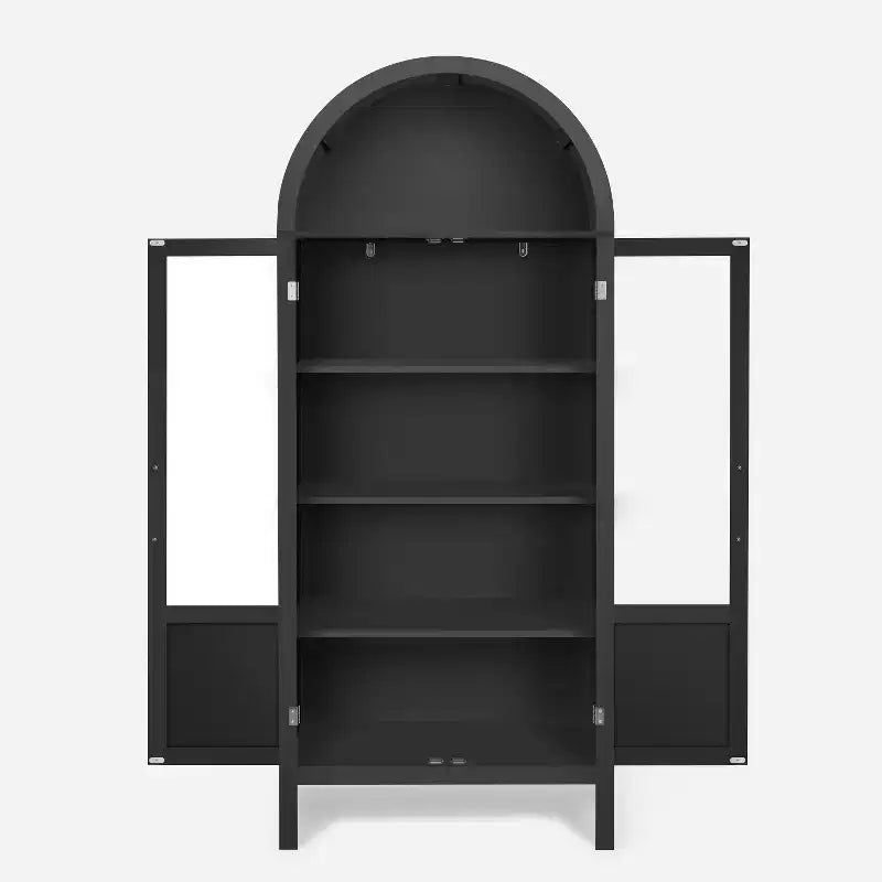 Vitrine arquée en bois