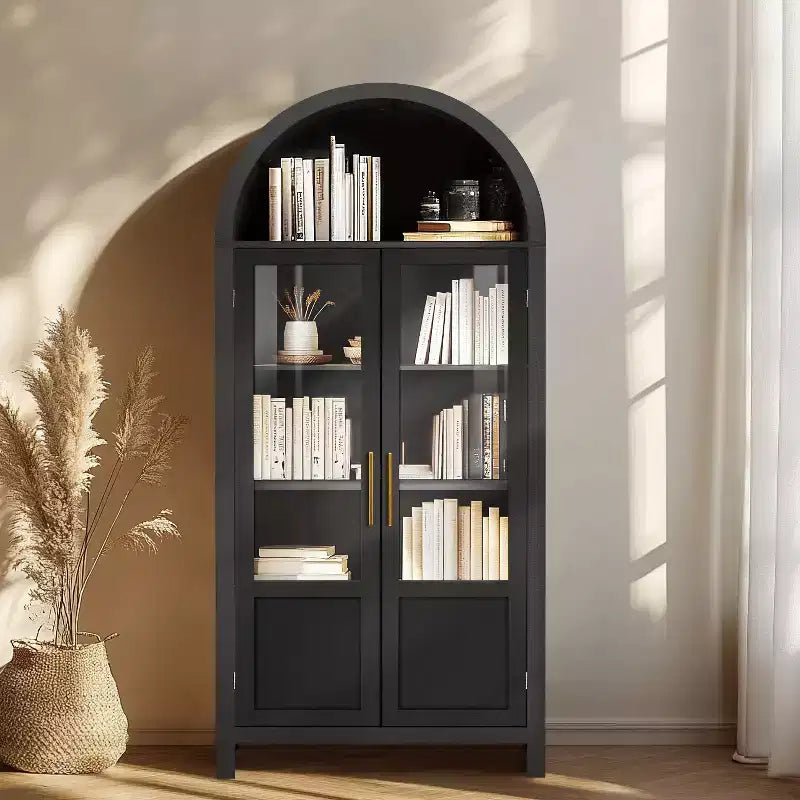 Vitrine arquée en bois