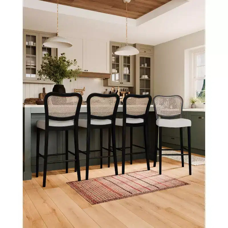 Tabouret de bar avec revêtement en tissu, hauteur d'assise de 31 po