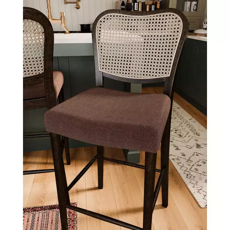 Tabouret de bar avec revêtement en tissu, hauteur d'assise de 31 po