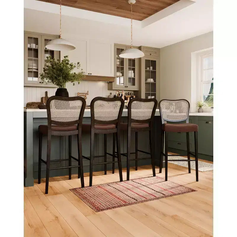 Tabouret de bar avec revêtement en tissu, hauteur d'assise de 31 po