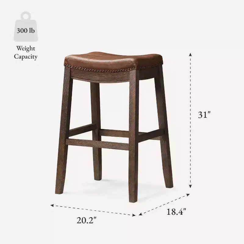 Tabouret de bar sans dossier en similicuir 31