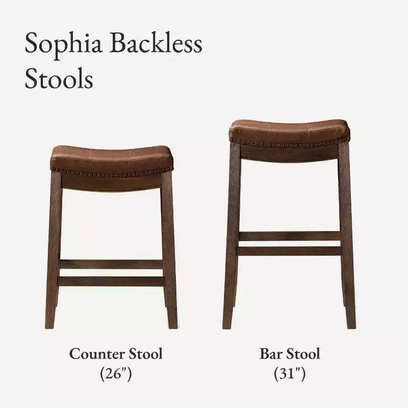 Tabouret de bar sans dossier en similicuir 31