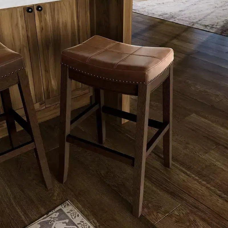 Tabouret de bar sans dossier en similicuir 31