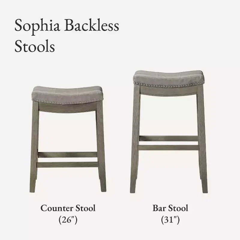 Tabouret de bar sans dossier en similicuir 31