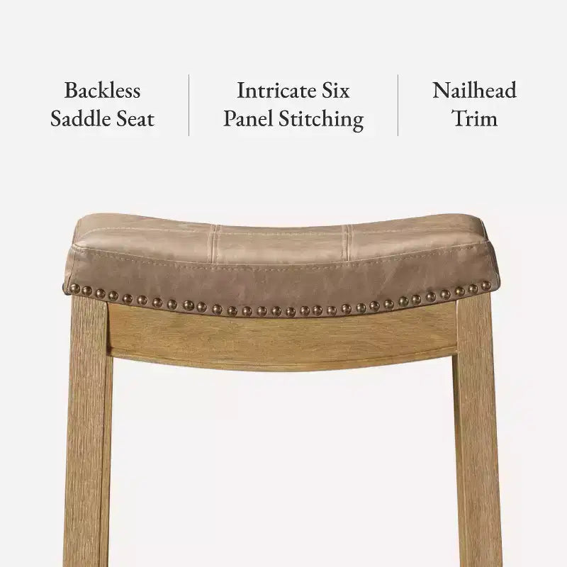 Tabouret de bar sans dossier en similicuir 31