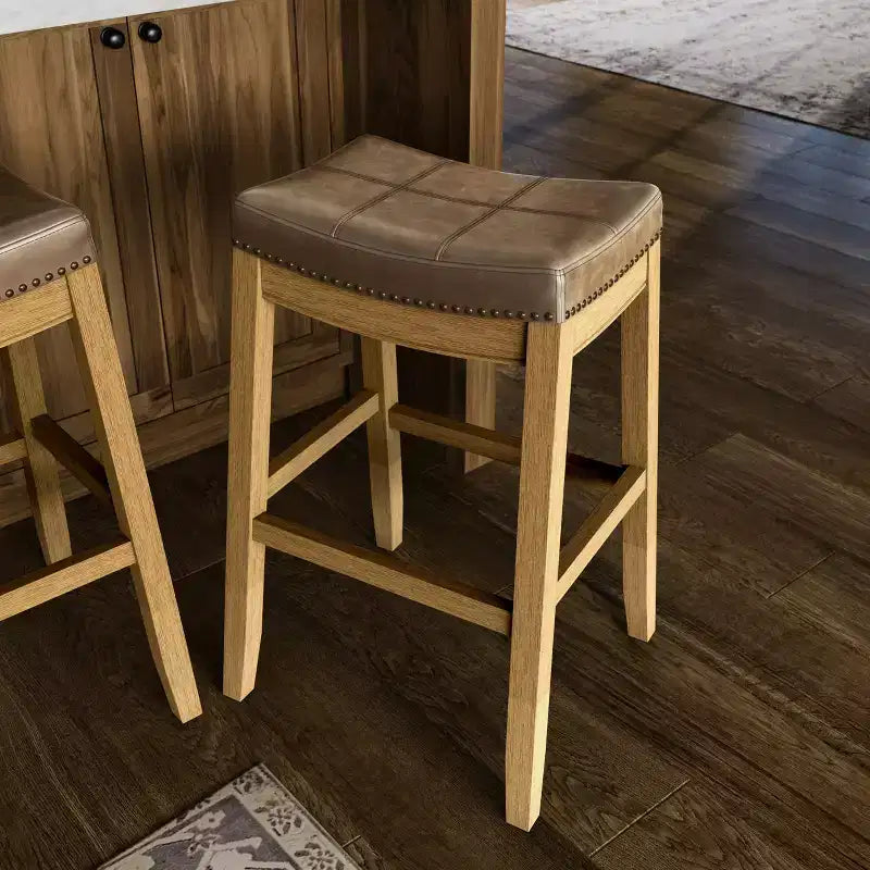 Tabouret de bar sans dossier en similicuir 31
