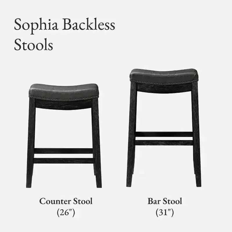 Tabouret de bar sans dossier en similicuir 31