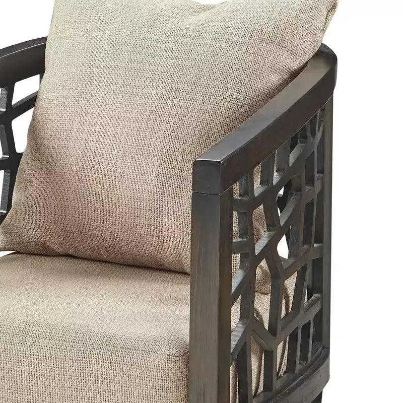 Fauteuil d'appoint avec coussin rembourré confortable, cadre en bois massif, fauteuil de lecture pour salon, salle d'attente.