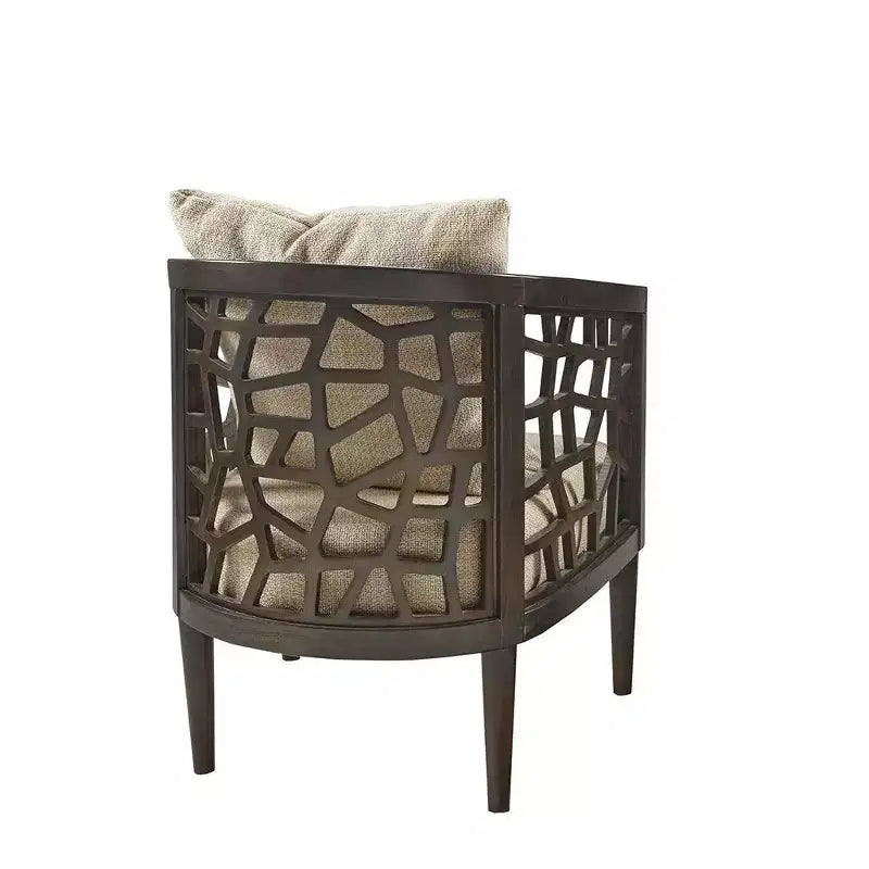 Fauteuil d'appoint avec coussin rembourré confortable, cadre en bois massif, fauteuil de lecture pour salon, salle d'attente.