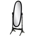 GDFStudio Uday Traditional Oval Wooden Floor Cheval Mirror with Curved Bracketed Feet