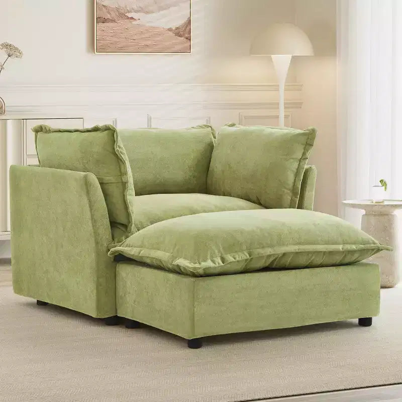 Canapé moderne 47 avec pouf mobile