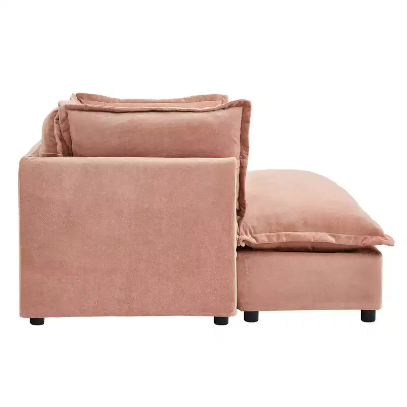Canapé moderne 47 avec pouf mobile