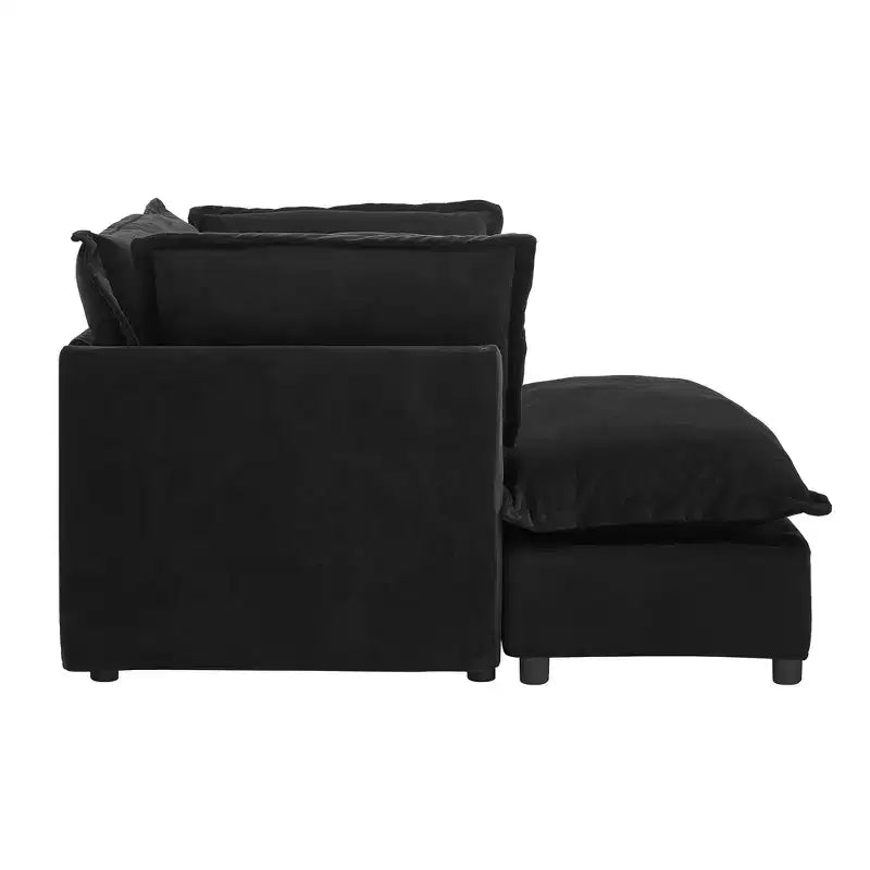 Canapé moderne 47 avec pouf mobile