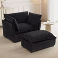Canapé moderne 47 avec pouf mobile