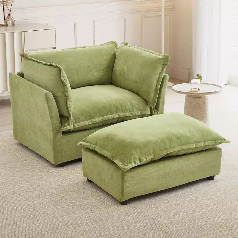 Canapé moderne 47 avec pouf mobile