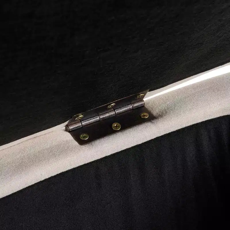 Banc de rangement ottoman rembourré moderne avec couvercle à charnière