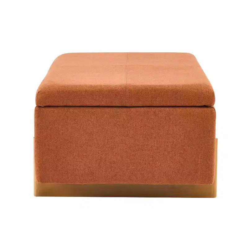 Banc de rangement ottoman rembourré moderne avec couvercle à charnière