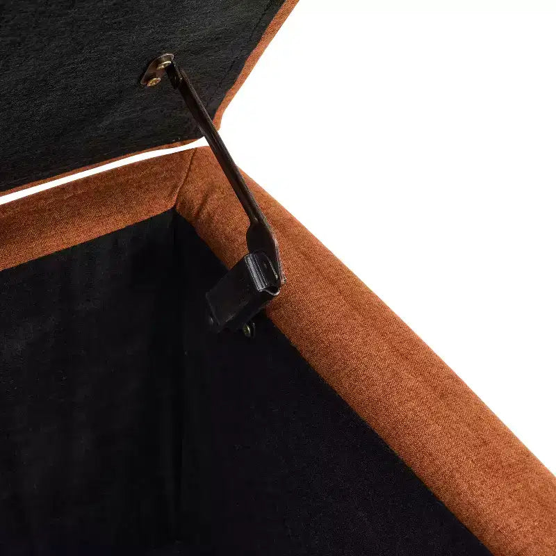 Banc de rangement ottoman rembourré moderne avec couvercle à charnière