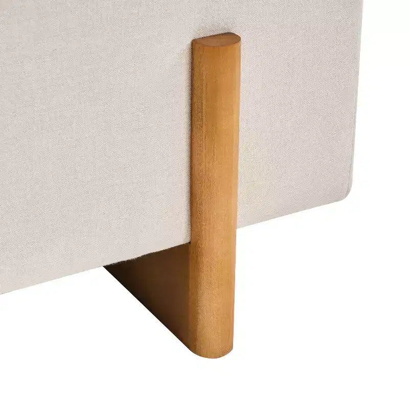 Banc de rangement ottoman rembourré moderne avec couvercle à charnière