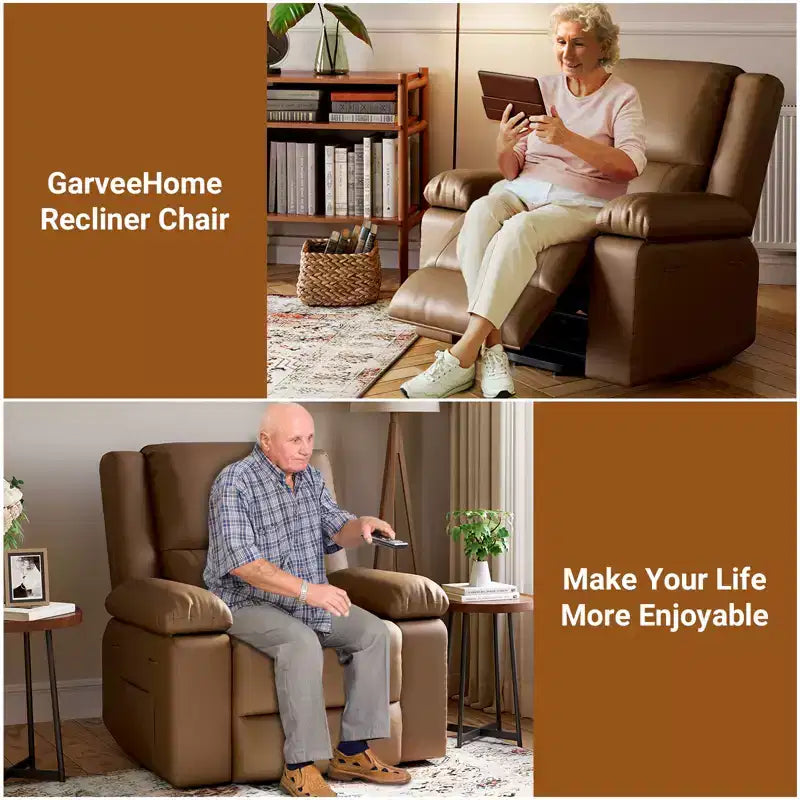 Fauteuil inclinable releveur - Canapé simple en cuir U