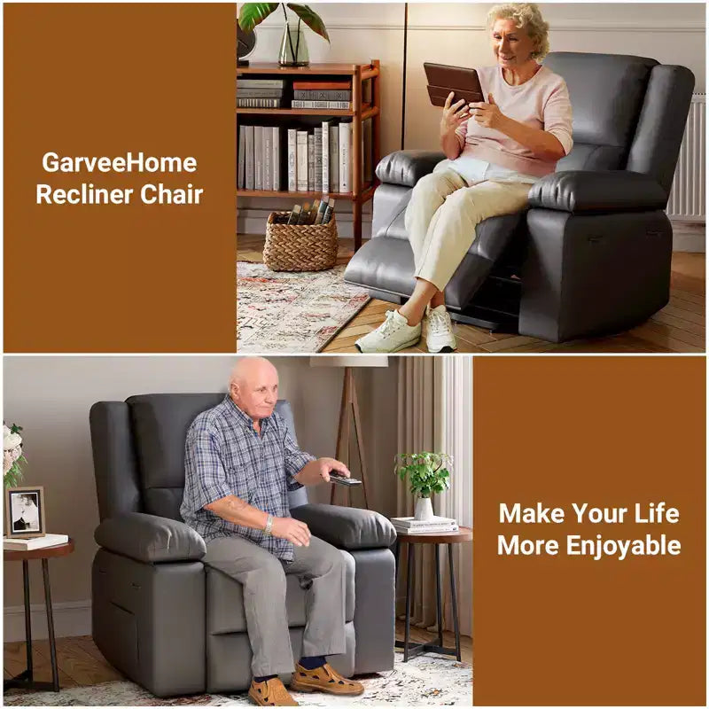 Fauteuil inclinable releveur - Canapé simple en cuir U