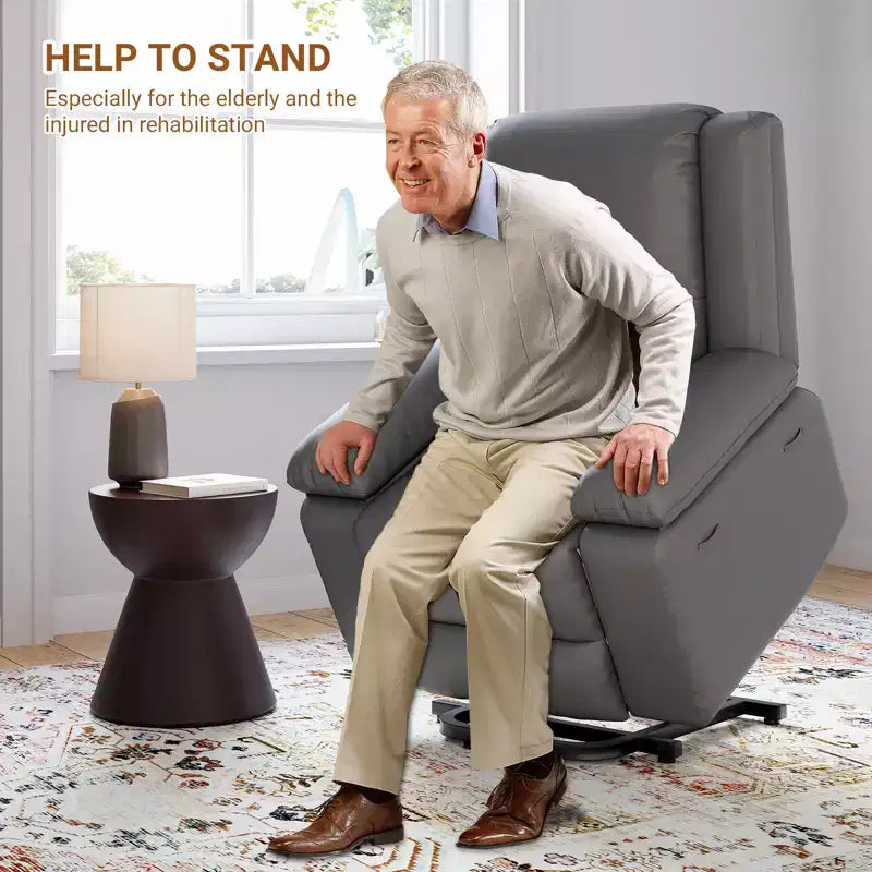 Fauteuil inclinable releveur - Canapé simple en cuir U