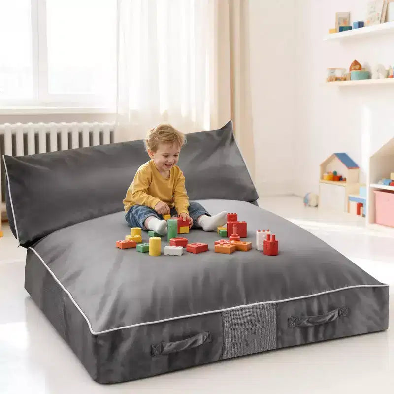Crash Pad 5 x 4,5 pieds Tapis de réception sensoriel pour enfants avec blocs en mousse et housse lavable Grande zone d'atterrissage en mousse souple