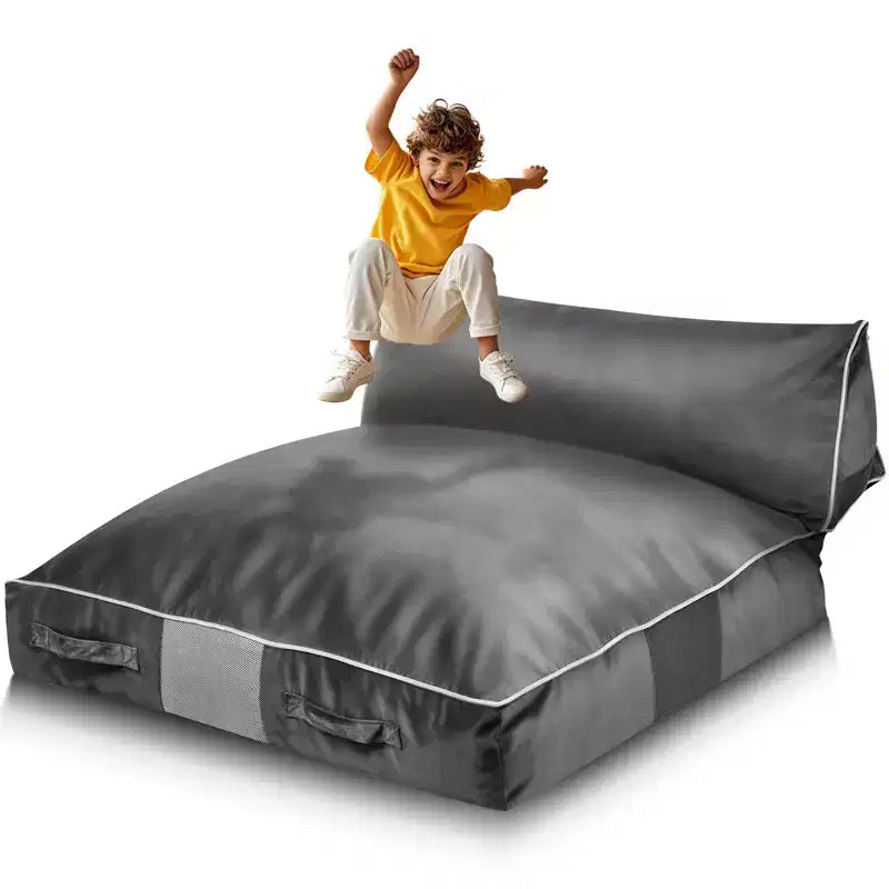 Crash Pad 5 x 4,5 pieds Tapis de réception sensoriel pour enfants avec blocs en mousse et housse lavable Grande zone d'atterrissage en mousse souple