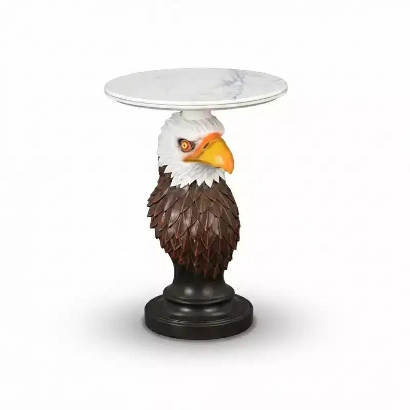 Table d'appoint Tête d'Aigle, Table d'appoint Statue d'Animal pour Décoration de Salon