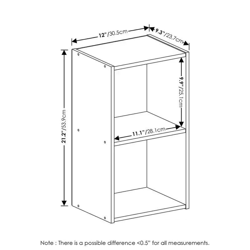 Étagère décorative ouverte à 2 niveaux, table de chevet, table d'appoint de canapé, bibliothèque de rangement, Rose/Blanc