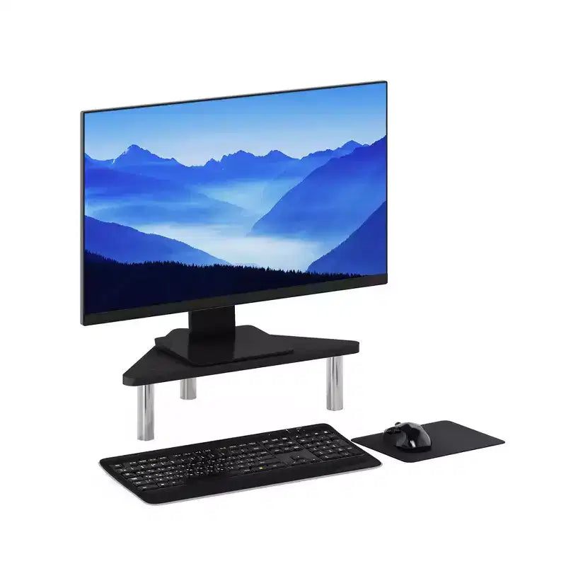 Rehausseur d'écran moderne pour ordinateur portable, organiseur de bureau, étagère de support d'ordinateur, noir